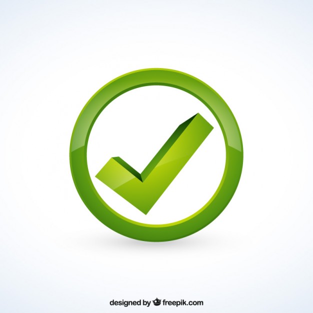 626x626 Green Check Mark Vector Free Download