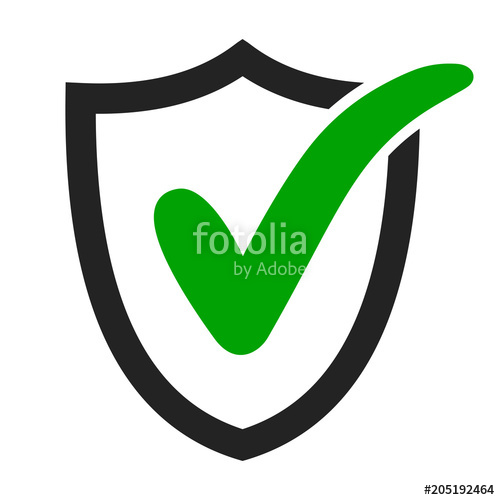 500x500 Tick Icon Approved, Protection And Privacy Mark, Vector Green