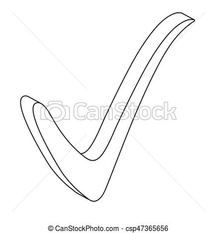 437x470 Tick Sign, Check Mark Vector Symbol Icon Design. Beautiful