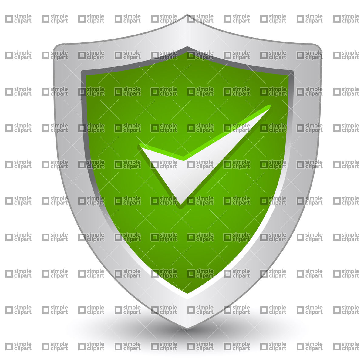 1200x1200 Green Shield With Check Mark Vector Image