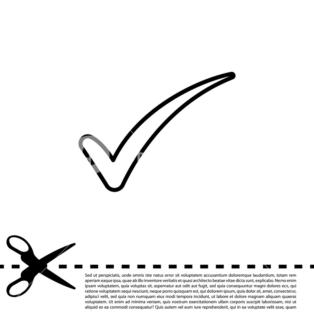 1000x1000 Check Mark Symbol, Vector Royalty Free Stock Image