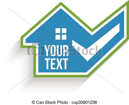 450x365 House Approval Check. Vector Design.