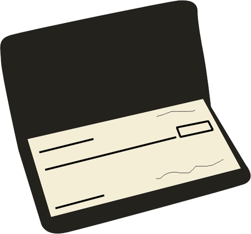 500x466 Checkbook In A Case Vector Image Public Domain Vectors