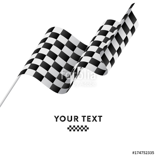 500x500 Checkered Flag. Racing Flag. Vector Illustration. Stock Image And