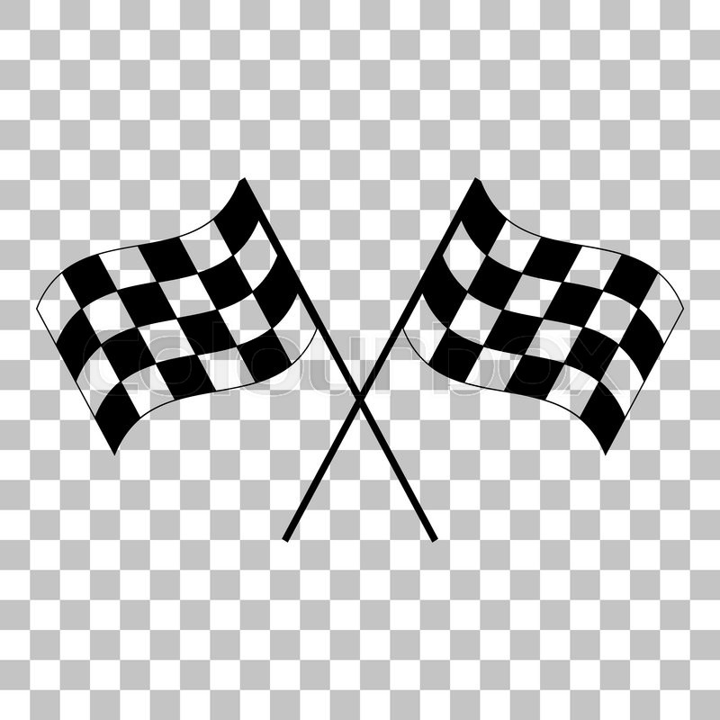 800x800 Crossed Checkered Flags Logo Waving In The Wind Conceptual Of