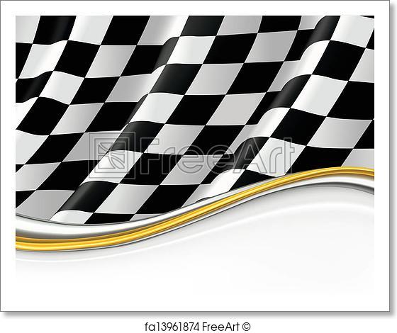 560x470 Free Art Print Of Checkered Flag, Vector Background Freeart