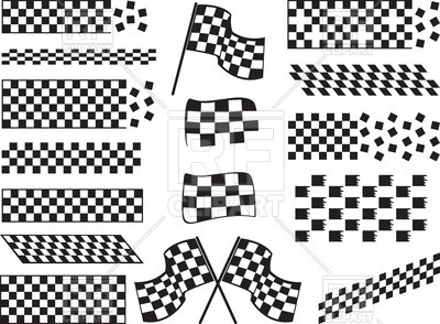 400x294 Race Finish Checkered Flags Vector Image Vector Artwork Of