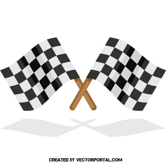 660x660 Checkered Flags Vector Image