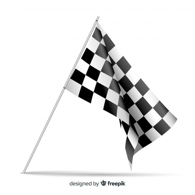 626x626 Checkered Flag Background In Realistic Style Vector Free Download
