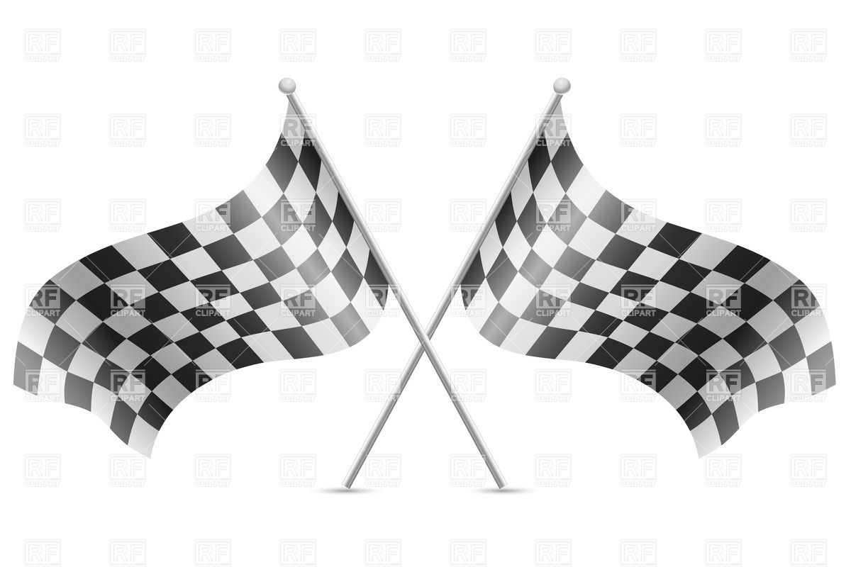 1200x800 Crossed Checkered Flags For Car Racing Vector Image Vector