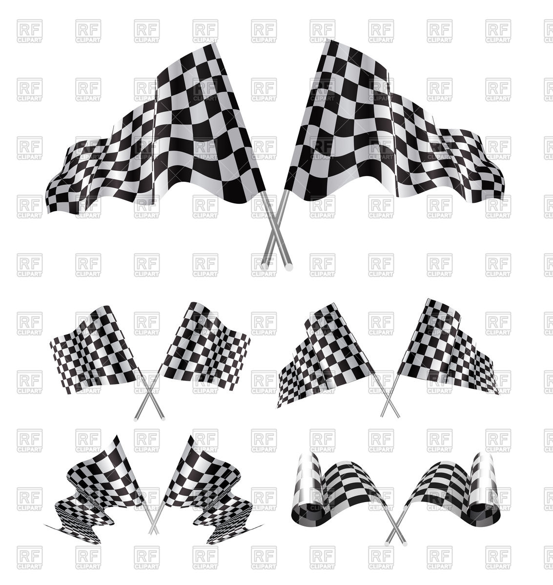 1133x1200 Sport Checkered Flags Vector Image Vector Artwork Of Objects