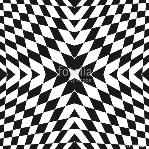 500x500 Vector Geometric Checkered Pattern. Black And White Seamless