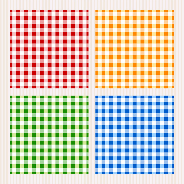 600x600 Colorful Checkered Pattern Sets Vector Illustration Free Vector In