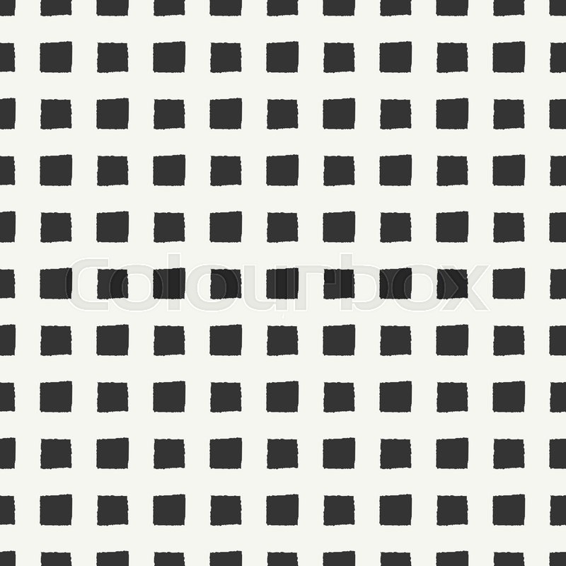 800x800 Hand Drawn Geometric Seamless Ink Pattern. Grunge Dry Brush