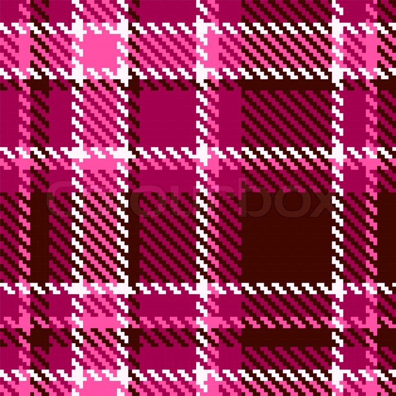 800x800 Seamless Red And Pink Checkered Vector Fabric Pattern Stock