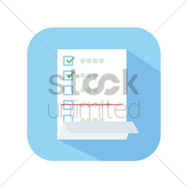 600x600 Icon Of A Checklist Vector Image