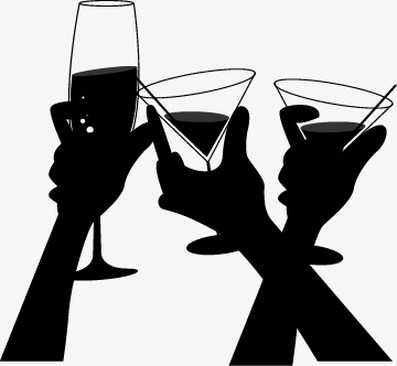 360x332 Cheers Celebration Silhouette, Celebration Vector, Silhouette