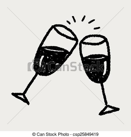 450x470 Doodle Cheers Vector Clip Art