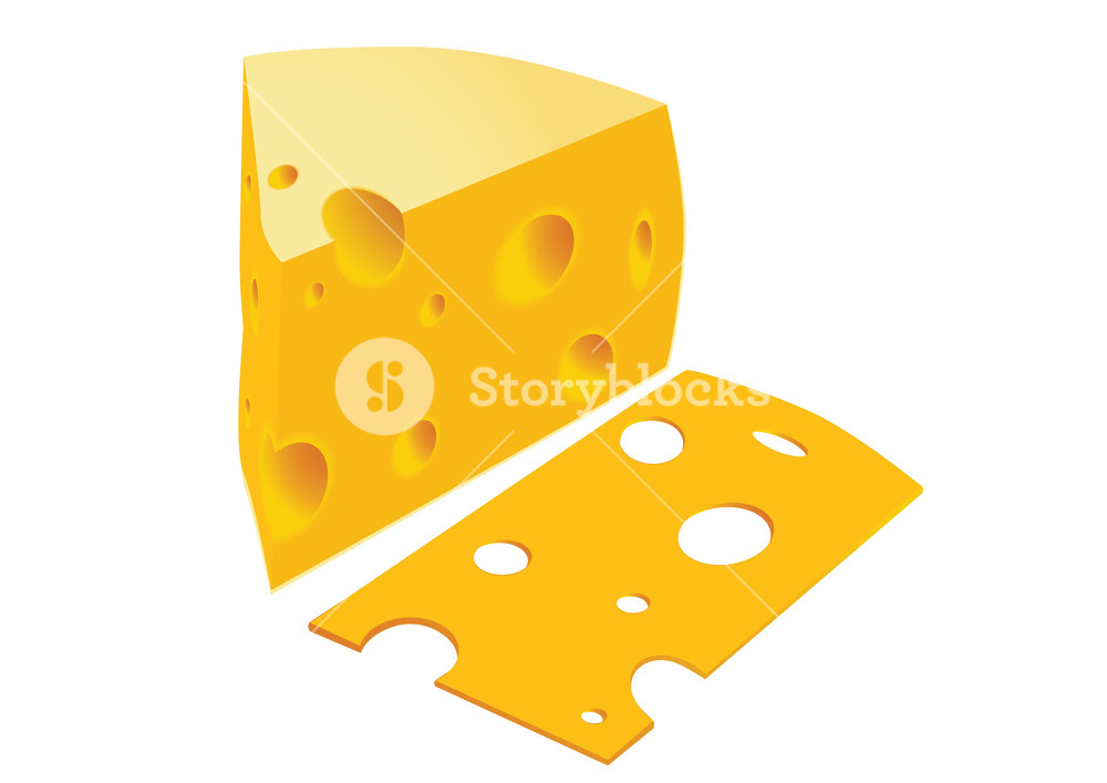 1000x707 Cheese. Vector Illustration Royalty Free Stock Image