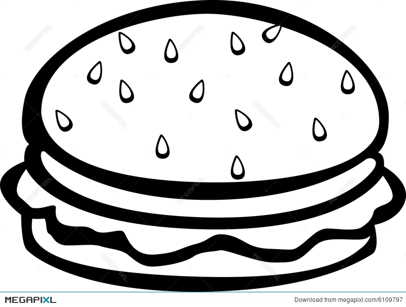 800x604 Hamburger Or Cheeseburger Vector Illustration Illustration 6109797