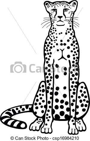 299x470 Cheetah Clipart Vector