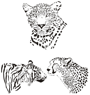 380x400 Drawn Cheetah Free Vector