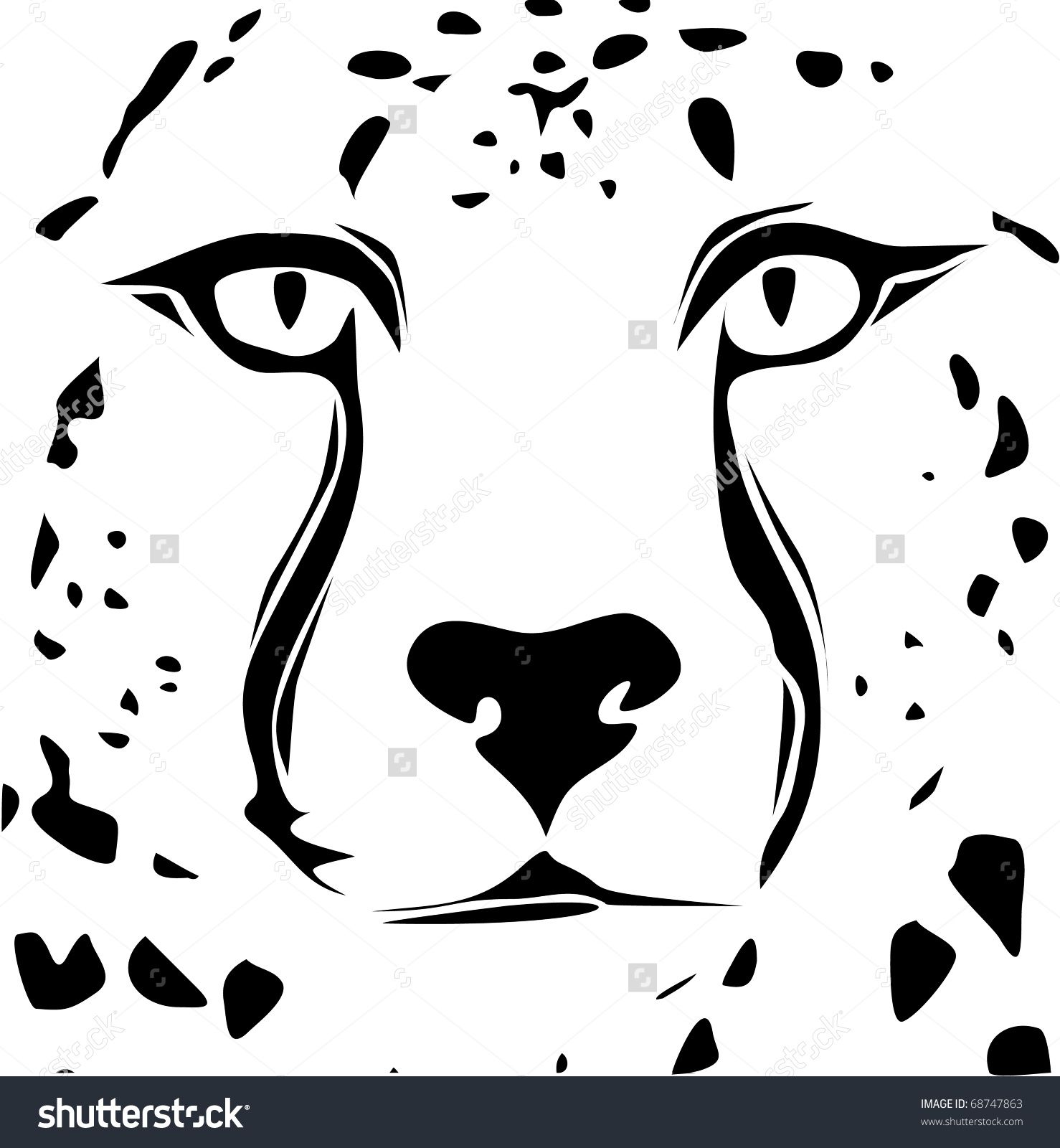 1478x1600 Stock Vector Cheetah Face Tribal Design 68747863.jpg