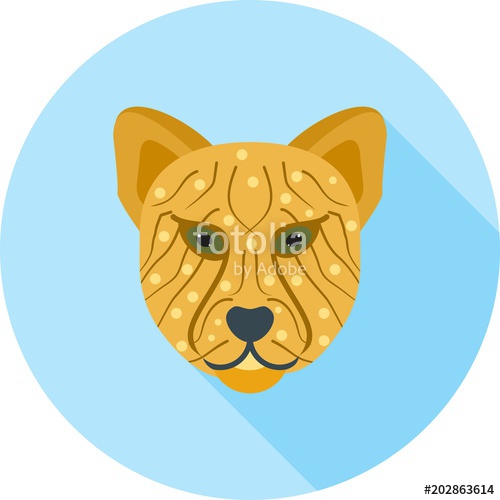 500x500 Cheetah Face Icon Stock Image And Royalty Free Vector Files On