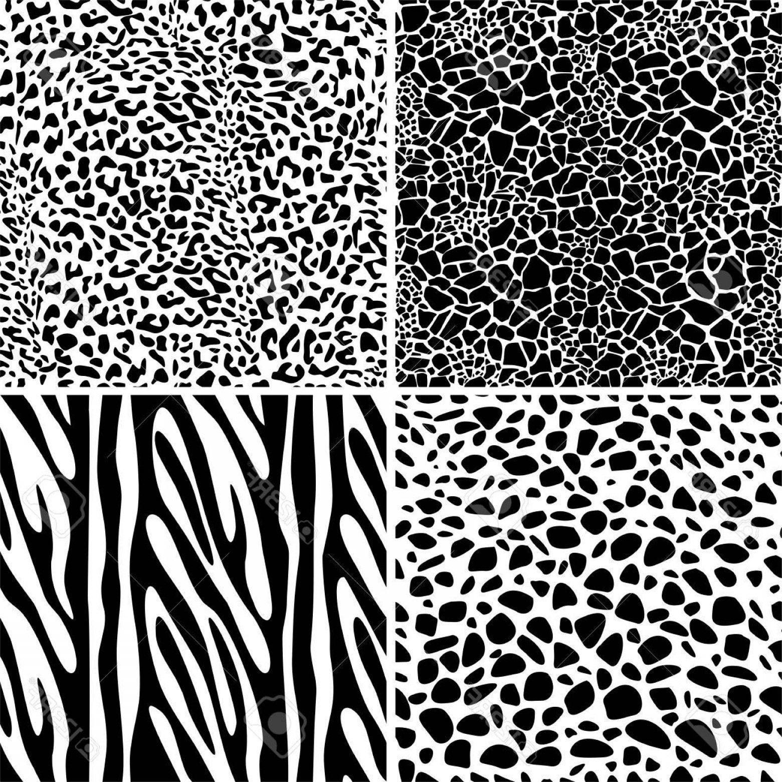 1560x1560 Photostock Vector Animal Print Set Seamless Pattern Giraffe