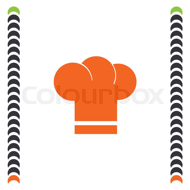 800x800 Chef Hat Vector Icon. Cooking Head Wear Sign. Restaurant Symbol