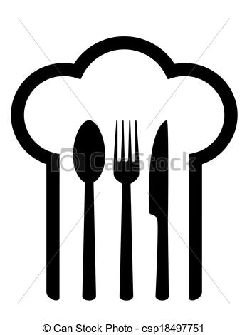 347x470 Restaurant Sign With Chef Hat And Fork, Spoon And Knife.
