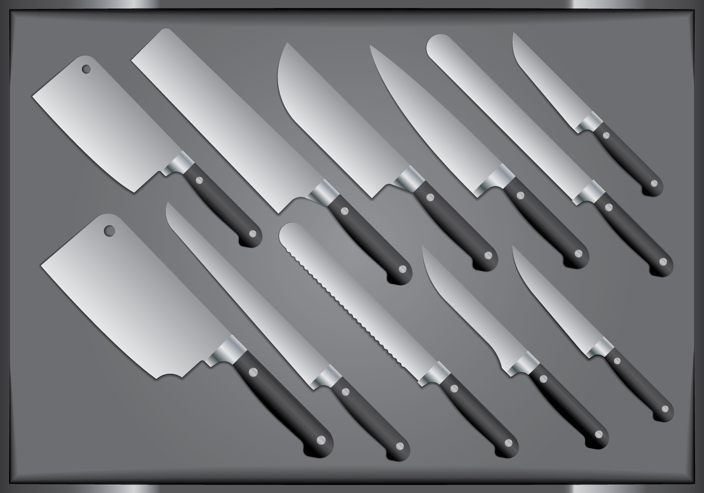 1400x980 Chef Knife Free Vector Art