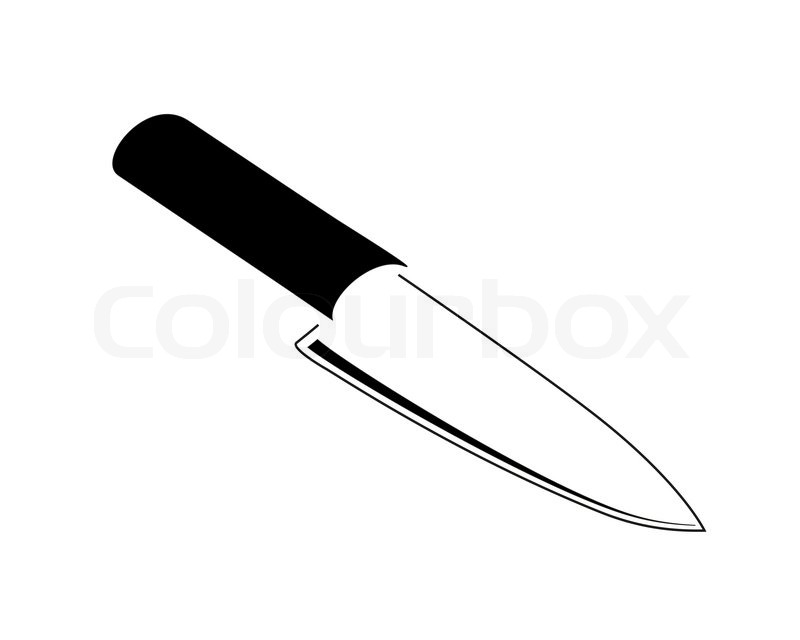 800x640 Sharp Kitchen Knife Stock Vector Colourbox
