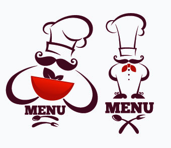 340x294 Creative Chef Menu Logos Vector Set 03 Free Download