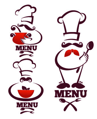 340x416 Creative Chef Menu Logos Vector Set 04 Free Download