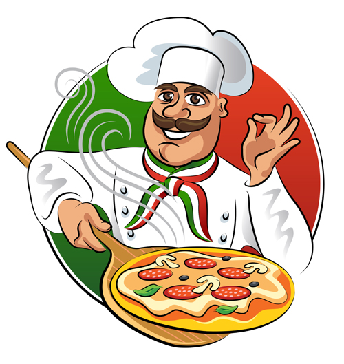 500x529 Chef With Pizza Vector Material Free Download