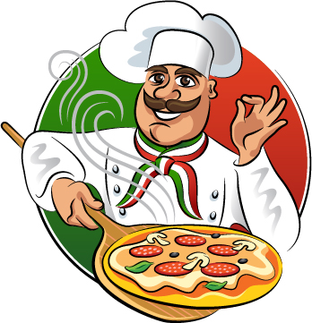 348x361 Funny Chef With Pizza Vector Material 01 Free Download