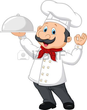 358x450 Chef Vector Illustration Of Cartoon Funny Chef With A Moustache