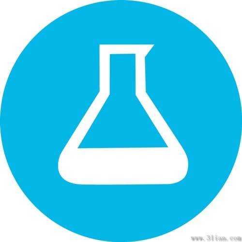 500x500 Chemical Bottle Icon Vector Blue Background Free Vector In Adobe