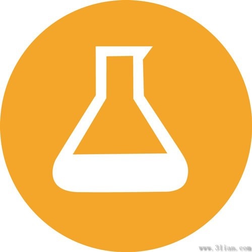 500x500 Chemical Bottle Icon Vector Orange Background Free Vector In Adobe