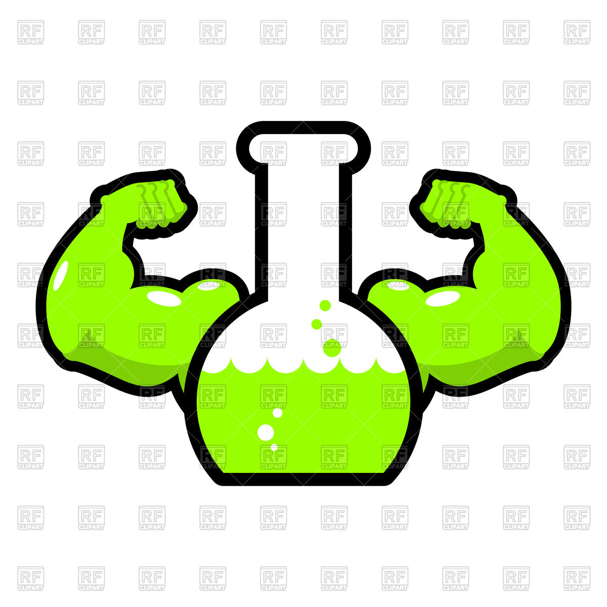 1200x1200 Strong Green Chemical Flask Vector Image Vector Artwork Of