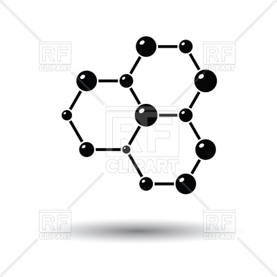 400x400 Icon Of Chemistry Hexa Connection Of Atoms Vector Image Vector