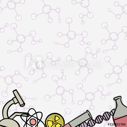 500x500 Science Template. Chemistry Vector. School And University Frame