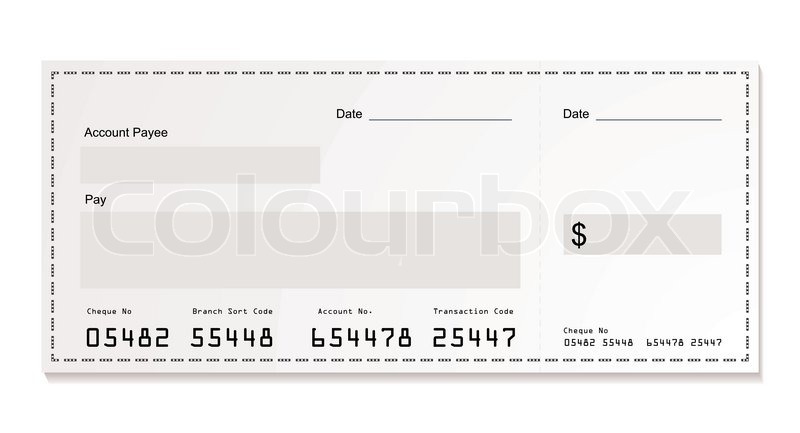 800x433 Simple Illustration Of Dollar White Cheque With Space For Your Own