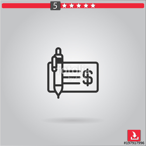 500x500 Cheque Vector Icon Stock Image And Royalty Free Vector Files On