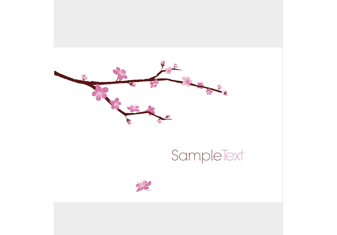 1400x980 Cherry Blossom Branch Free Vector Art