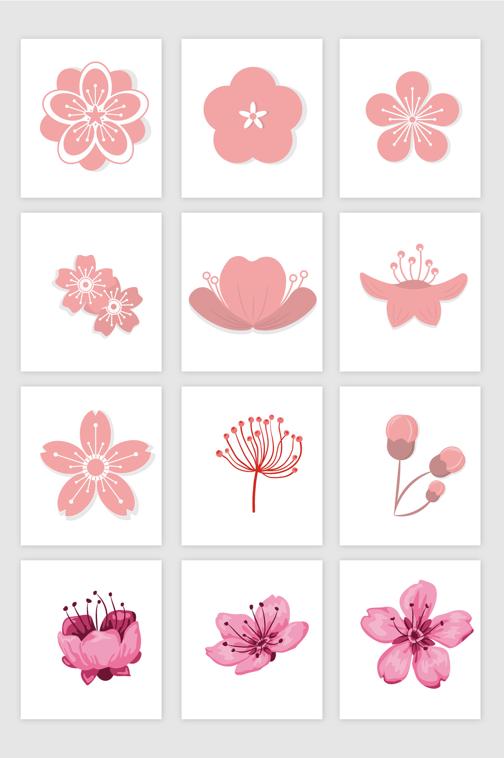 1024x1540 Peach Cherry Blossom Vector Material Free Download Pikbest