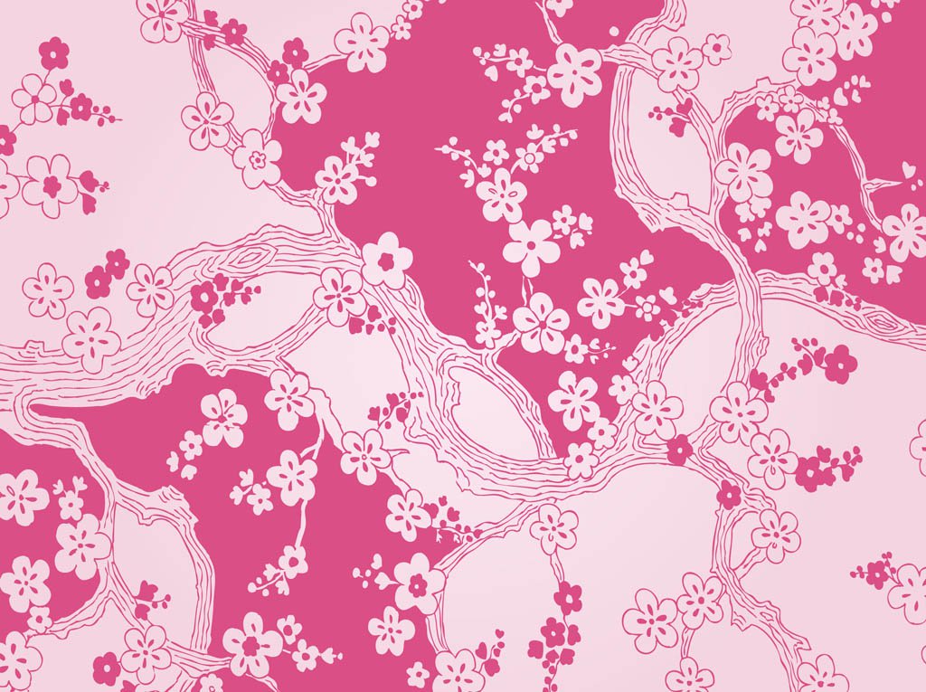 1024x765 Cherry Blossom Vector Vector Art Amp Graphics
