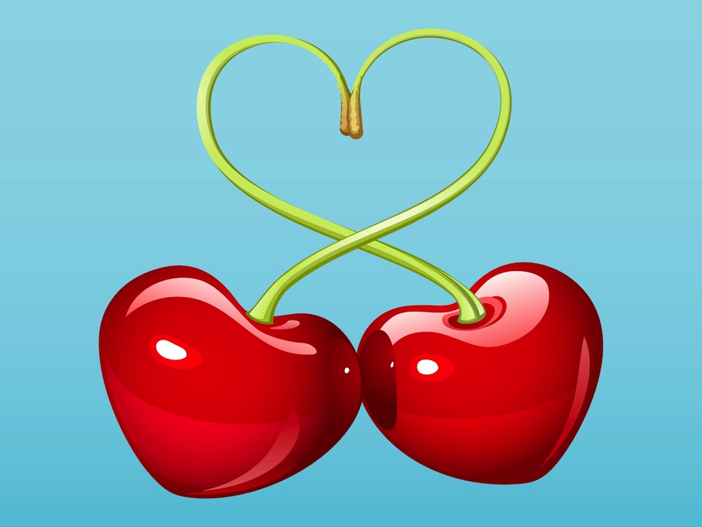 1024x768 Lovely Cherries Vector Art Amp Graphics