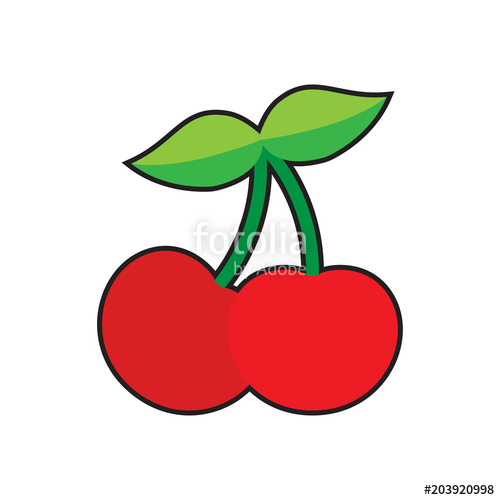 500x500 Cherry Icon, Sweet Cherries, Vector Stock Image And Royalty Free